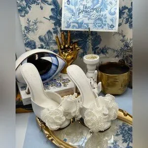 white christmas dresses Octavia Pearl Ivory Bridal Platform Sandal with Bow